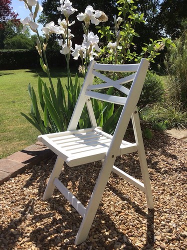 White solid wooden garden - white,