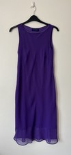 DEBENHAMS vintage 90s purple 2 layered long dress, UK SIZE 14, lightweight 
