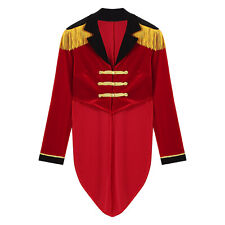 UK Women's Circus Ringmaster Magician Tailcoat Jacket Halloween Party Costume 