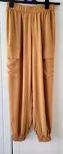 Ladies Size 10 Orange Bronze Cuffed & Elasticated Waist Cargo Trousers Primark