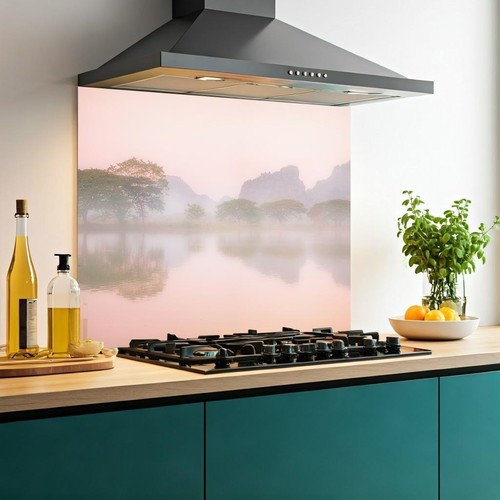 Printed glass kitchen - printed,