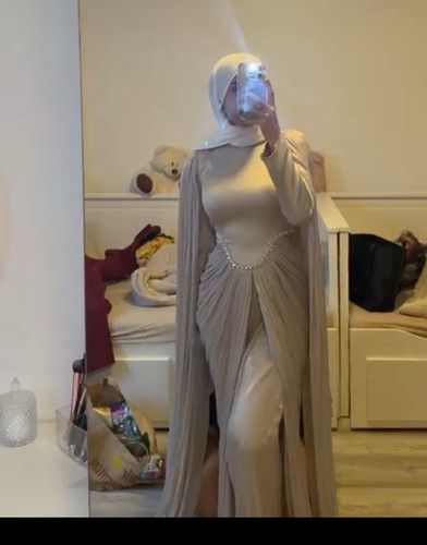 Women maxi dress beige - dress,