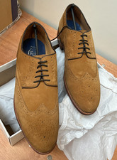 Mens Mustard Tan suede derby