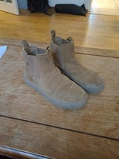 Zara Girls Suede Moleskin Ankle Boots Size UK 12 / EU 31