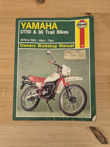 Haynes manual yamaha - manual, dt