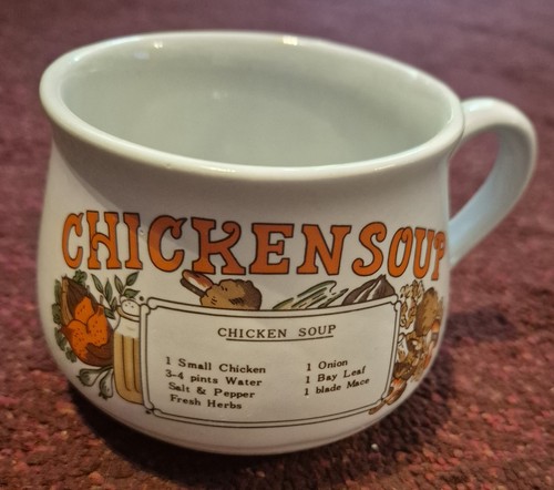 Vintage chicken soup mug with - vintage,