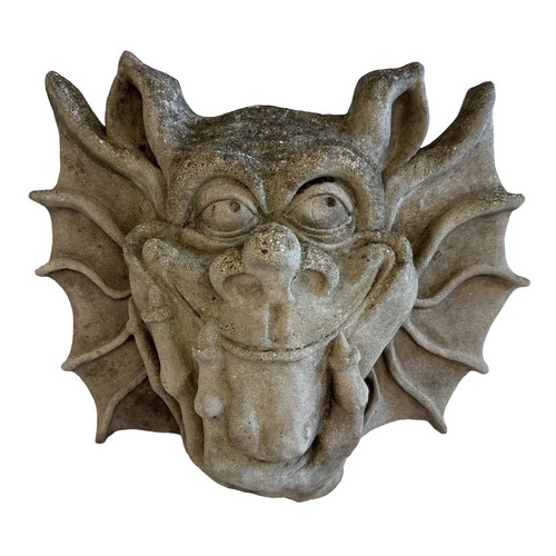 Stone cast thinking gargoyle - stone,
