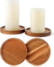 4-Pack Wooden Candle Holders -