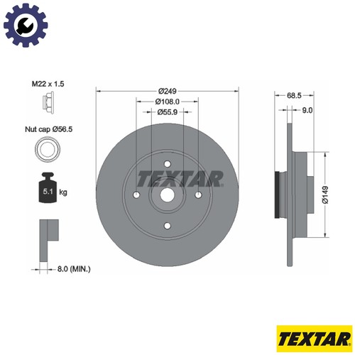 Brake disc 92133303 for - 2x,
