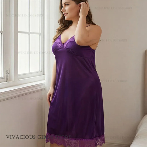 Women lace chemise nightgown - women's,