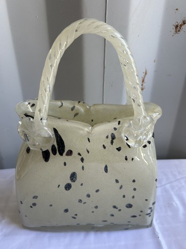 Large art glass handbag - handbag, vase