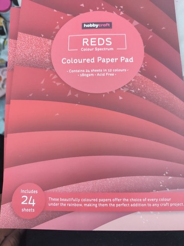 Hobbycraft coloured paper pad - hobbycraft,