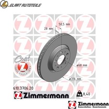 2x BRAKE DISCS 610.3706.20 FOR VOLVO XC90IS60IV70II D5244T5/5244T4 2.4L 5cyl