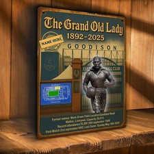 Personalised Everton Goodison Park Football Bar Sign Home Pub Metal Plaque Gift