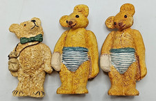 PETER FAGAN COLOUR BOX MINIATURES - TEDDY BEAR. JIMMY & 2 WELLINGTON SHOESTRING