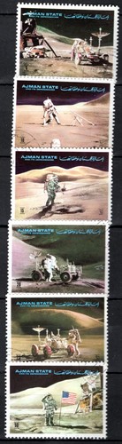 Stamps ajman moon exploration - ajman-moon,