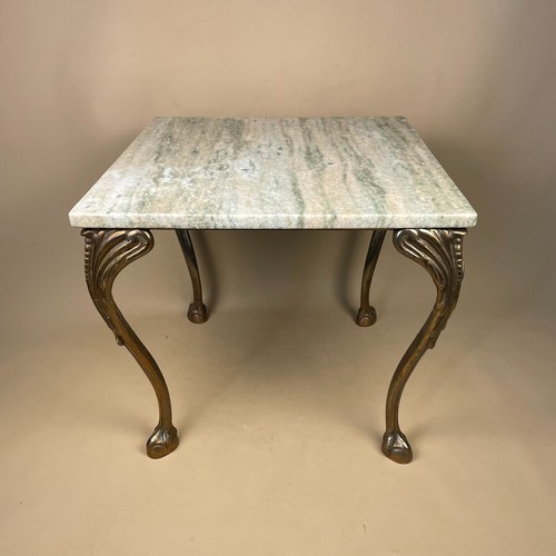 Green marble side table - marble,