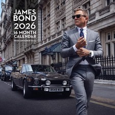 James Bond Cars 2026 Square Wall Calendar 30cm x 30cm, Officially Licensed