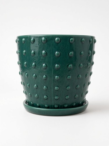Green glazed ceramic garden - green,