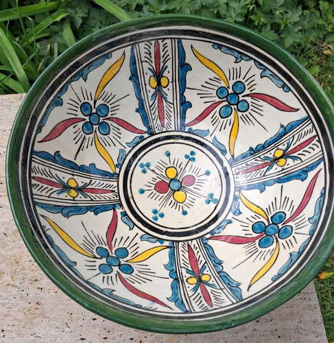Large moroccan bowl - large, ceramic