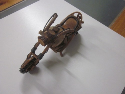 Wooden display bike - made, from