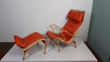 Bruno Mathsson Pernilla chair and ottoman, mid-century, designer Scandinavian