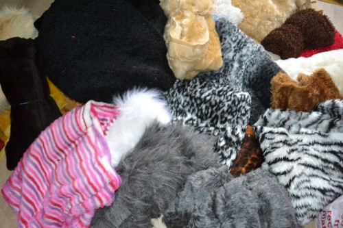 Fur fabric metre pieces - fabric, in
