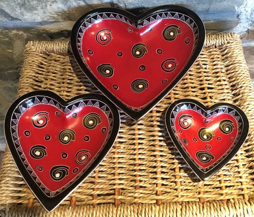 Set hand carved red love - set,