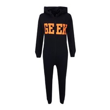 Kids Boys GEEK Print Black &