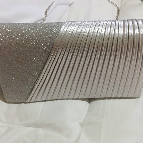 Quiz silver glitter pleated - quiz,