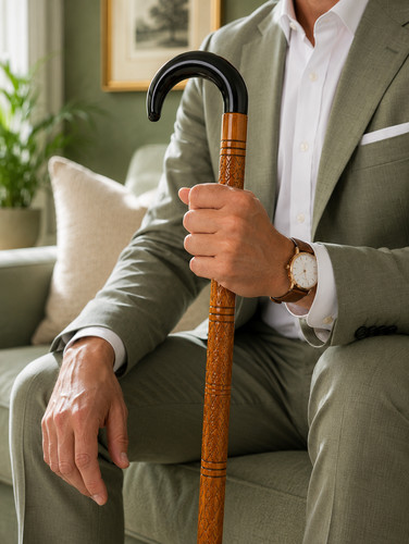 Handmade rosewood walking - handmade, cane