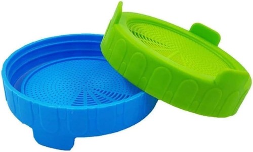 2pcs blue green sprouting - 2pcs, lids