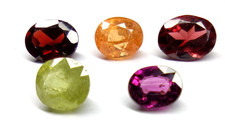6.22ct Mixed Loose Natural Lot of Garnet Gemstones 5 stones 5 Garnet types