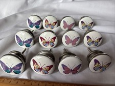 Laura Ashley butterfly Drawer Pulls / Drawer Knobs X 12