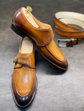 Best Handmade Tan Leather Monk