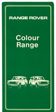 Range Rover Colour & Trim 1982-1983 UK Market Foldout Brochure 2-dr & 4-dr
