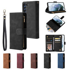 Leather Zipper Magnetic Flip Wallet Card Case For OnePlus 7 8 9 Pro 7T 8 Pro