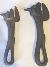 TWO ANTIQUE 19TH CENTURY "BULLY BEEF" CAST IRON TIN CAN OPENERS. JOBLOT