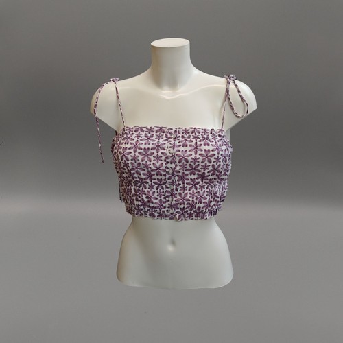 Aerie floral crop top purple - aerie,