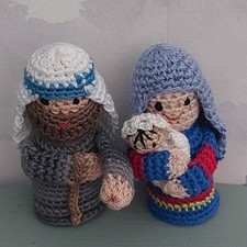 Crochet  knitted Christmas Xmas Nativity Set Ornaments Decorations Figures