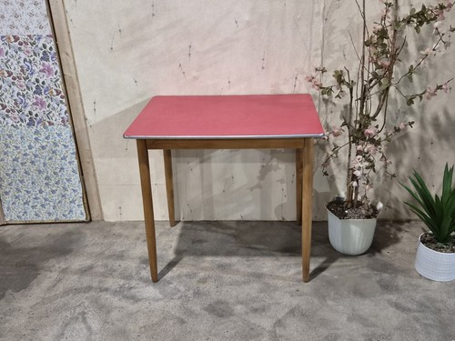 Vintage red formica table - vintage,