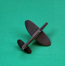 WWII trench art copper spitfire brooch, with broken pin