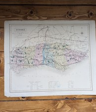 J And C Walker Map Of Sussex 1835