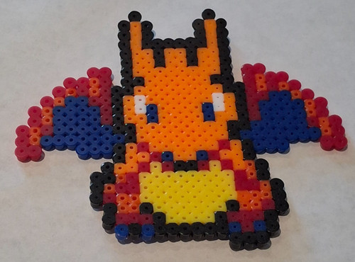 Perler beads charizard - beads,
