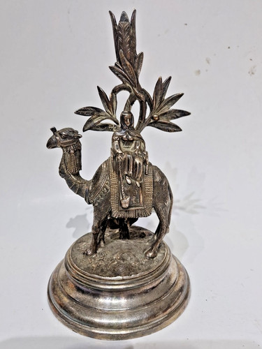 Silver plate camel rider - silver,