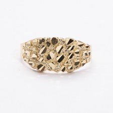 SOLID 14K Gold Square Nugget