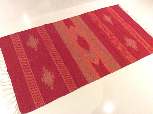 Ethnic red orange - handmade, eco