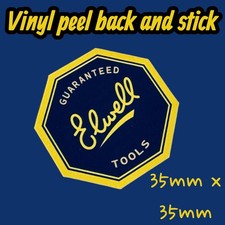 Elwell Limited Guaranteed Axe Vinyl Sticker felling Wood Classic Vintage
