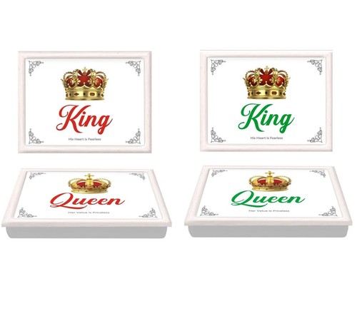 King queen wooden lap tray - wooden,