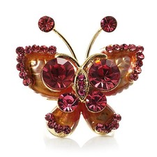 3D Crystal Butterfly Ring